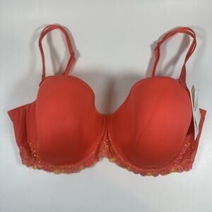 Simone Perele Bra 36F Delice 3D Spacer Foam Contour Underwire Bra Coral NWT!